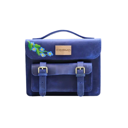 ჩანთა – ლალა ლურჯი კესანეებით