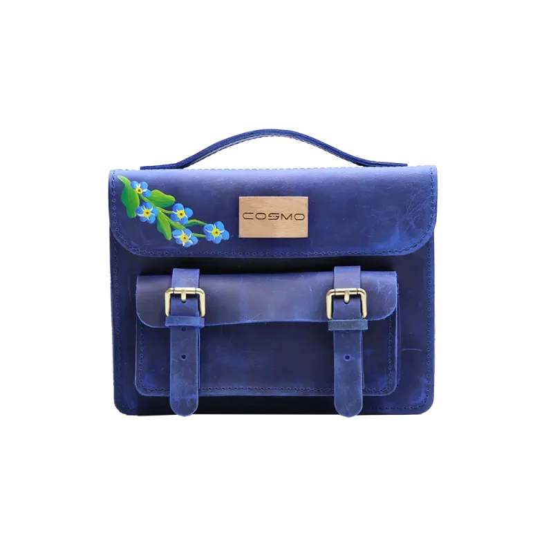 ჩანთა – ლალა ლურჯი კესანეებით