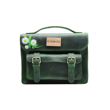 ჩანთა – ლალა მწვანე გვირილებით