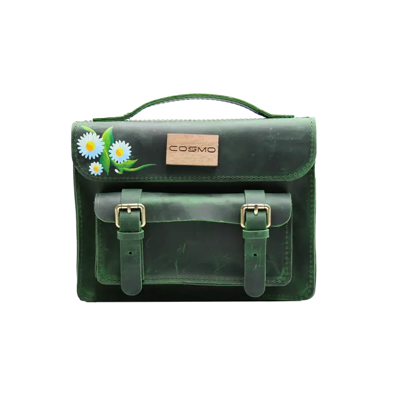 ჩანთა – ლალა მწვანე გვირილებით