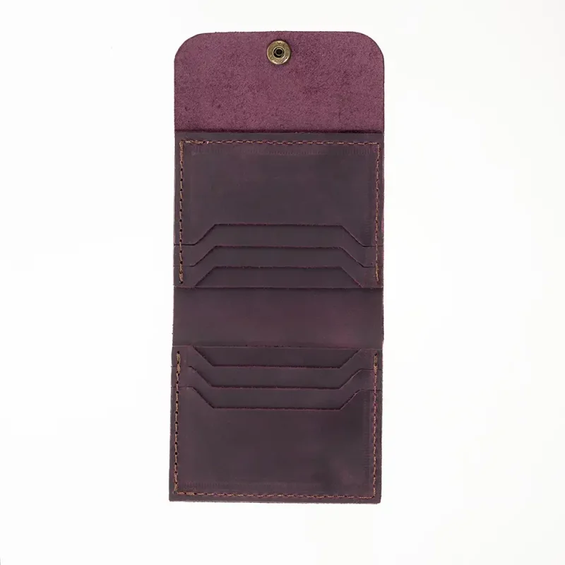 ტყავის საფულე ლალა – შინდისფერი