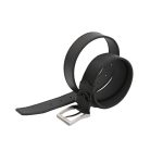 ტყავის ქამარი – მამაკაცის (შავი, ნაკერით)