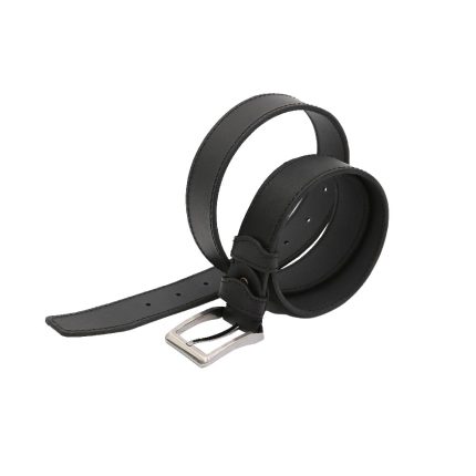 ტყავის ქამარი – მამაკაცის (შავი, ნაკერით)