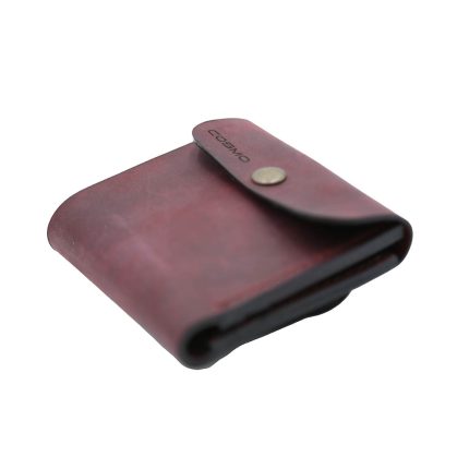 ტყავის საფულე ლალა – შინდისფერი