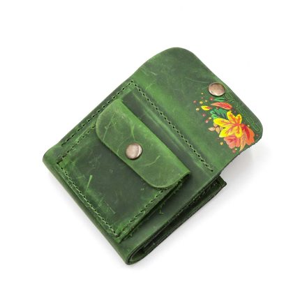 ტყავის საფულე “ლალა” – შემოდგომა, მწვანე