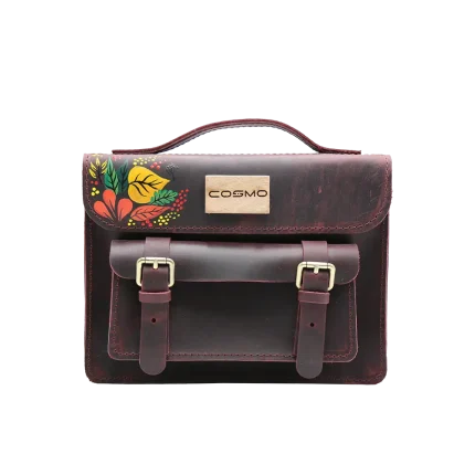 ჩანთა – ლალა ბორდოსფერი: ფოთლები