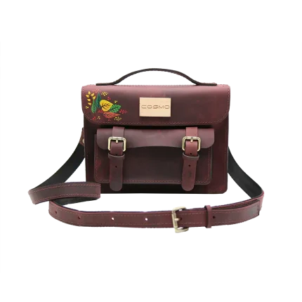 ჩანთა – ლალა ბორდოსფერი: ფოთლები