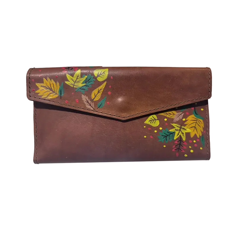 ტყავის საფულე ქალის – ფოთლები