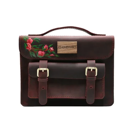 ჩანთა – ლალა ბორდოსფერი ბროწეულებით