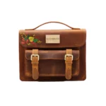 ჩანთა – ლალა ღია ყავისფერი: ფოთლები